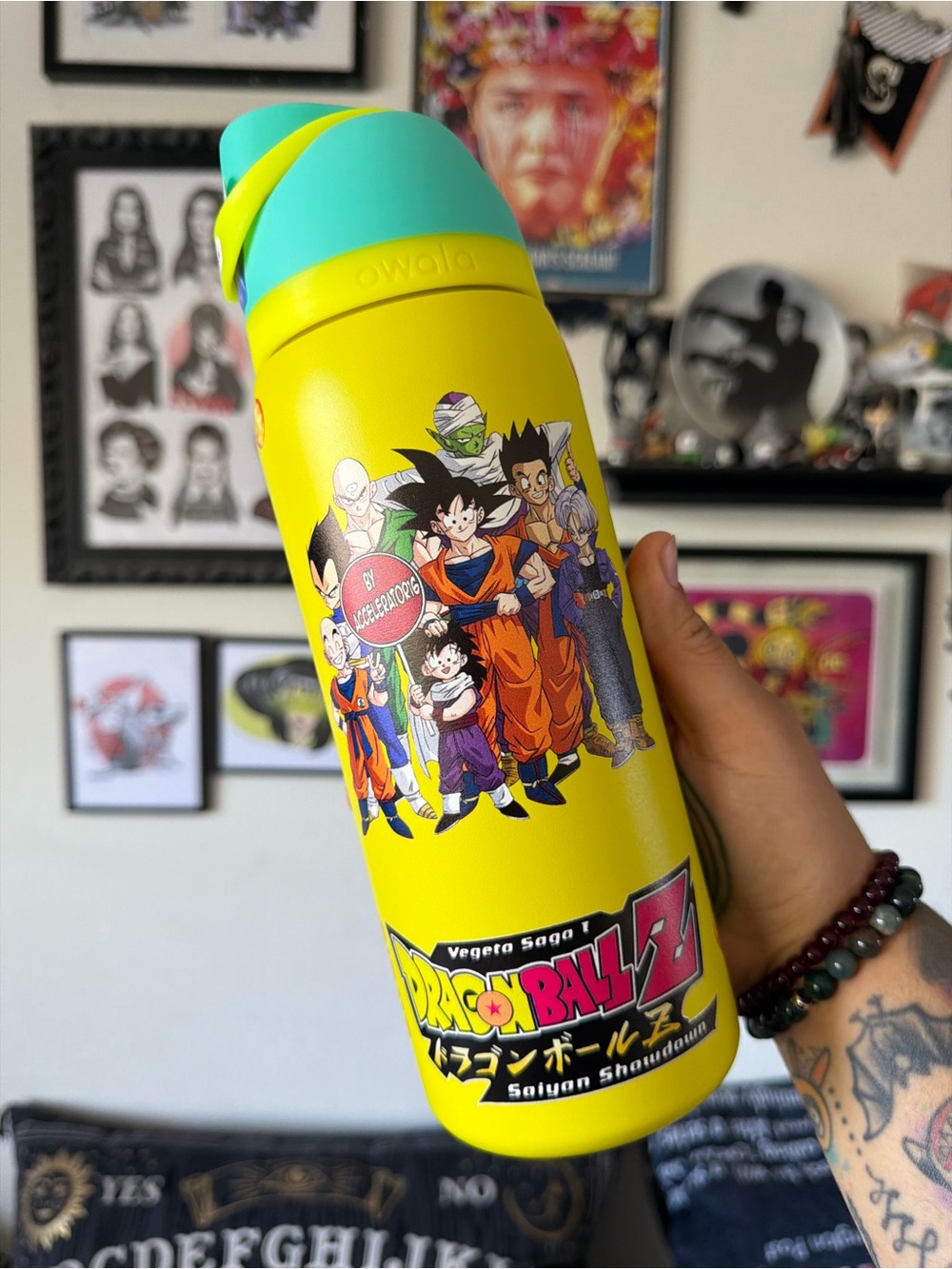 Owala Dragon Ball Z Yellow Tumbler
